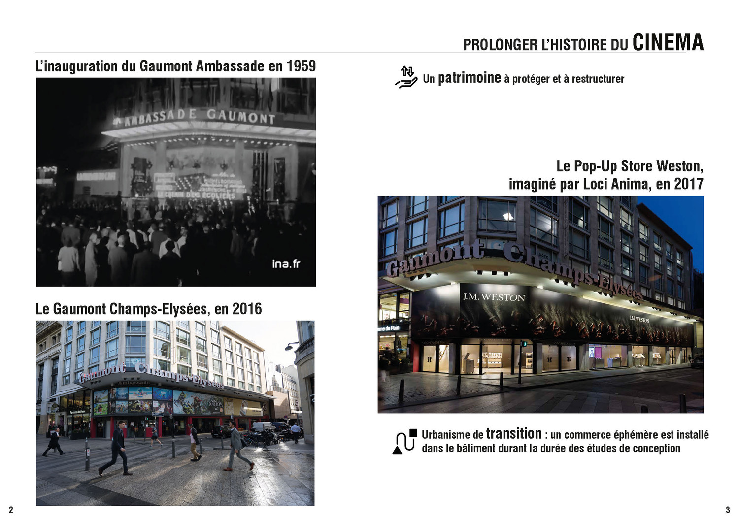 Pr&eacute;sentation du projet 50 Avenue des Champs-Elys&eacute;es — © Loci Anima